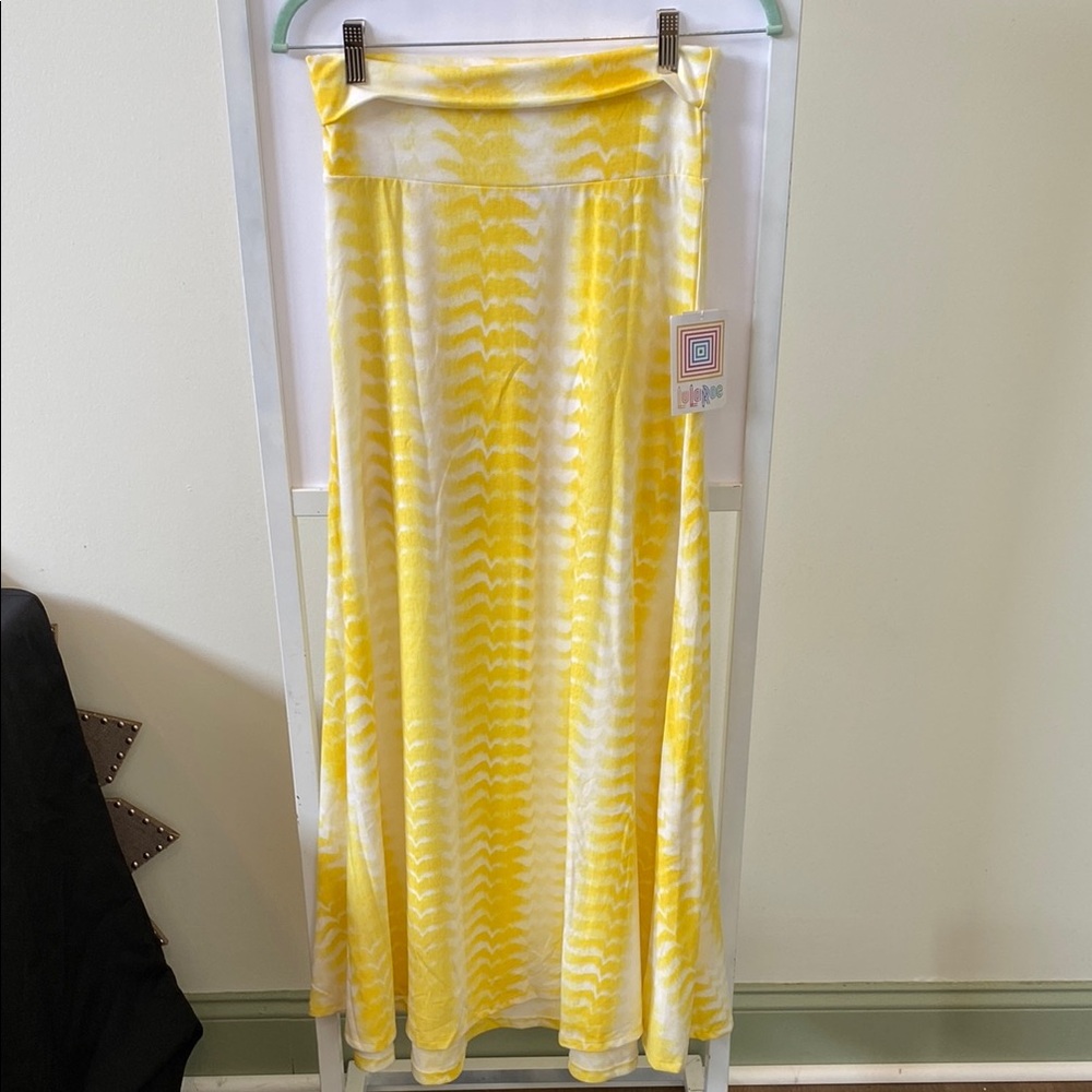 Yellow Tie-Dye Maxi Skirt